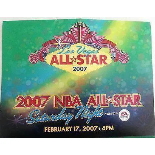 2007 NBA All Star Dunk Contest Las Vegas Game Used Score Card Michael Jordan Kobe