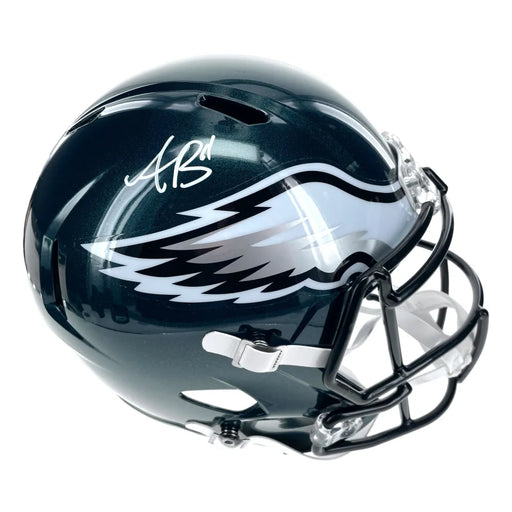 A.J. Brown Autographed Philadelphia Eagles F/S Speed Helmet BAS COA Signed AJ