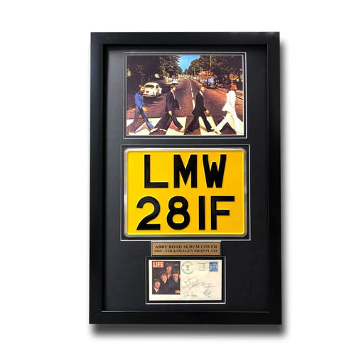 Abbey Road The Beatles Album Cover Car License Plate Framed Collage