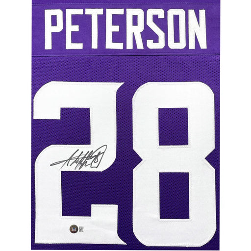 Adrian Peterson Autographed Minnesota Vikings Purple Jersey Framed BAS Signed