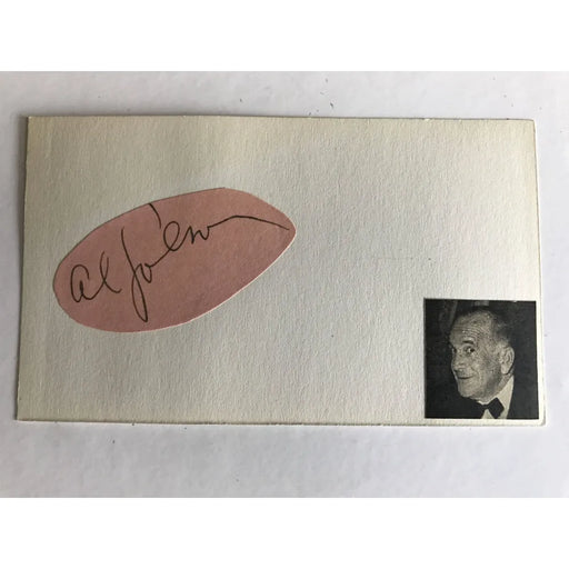 Al Jolson Signed Index Card Cut Album Page JSA COA Autograph Jazz
