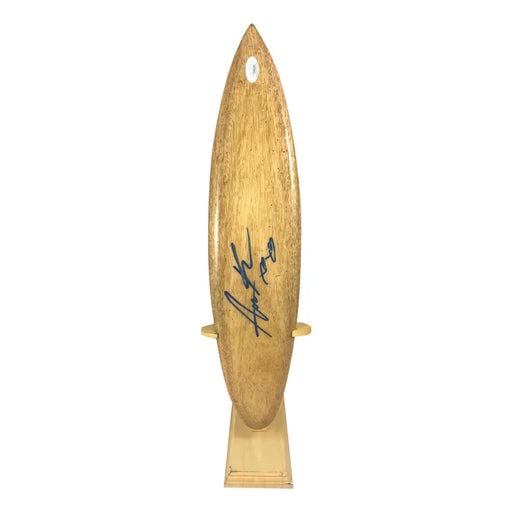 Alana Blanchard Hand Signed Wooden Mini Surf Board W/Stand JSA COA Autographed