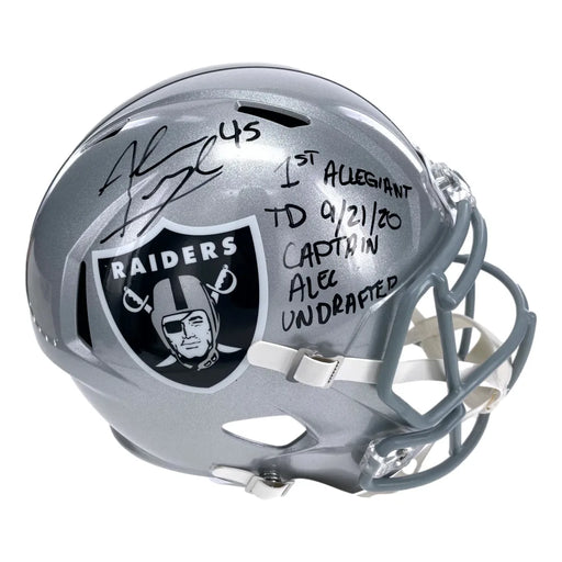 Alec Ingold Signed Las Vegas Raiders FS Helmet Inscribed COA Autographed