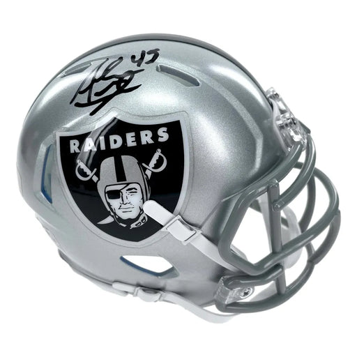 Alec Ingold Signed Las Vegas Raiders Mini Helmet Inscribed COA Autographed
