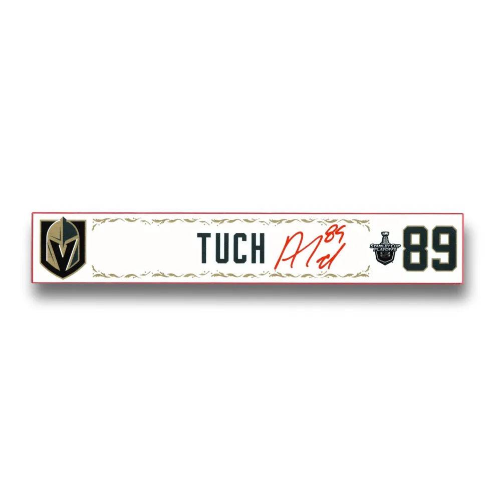 Alex Tuch 2018 Stanley Cup Authentic VGK Locker Room Nameplate Vegas Golden