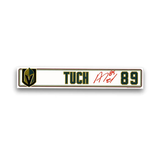 Alex Tuch Signed Authentic VGK Locker Room Game Used Nameplate Vegas Golden