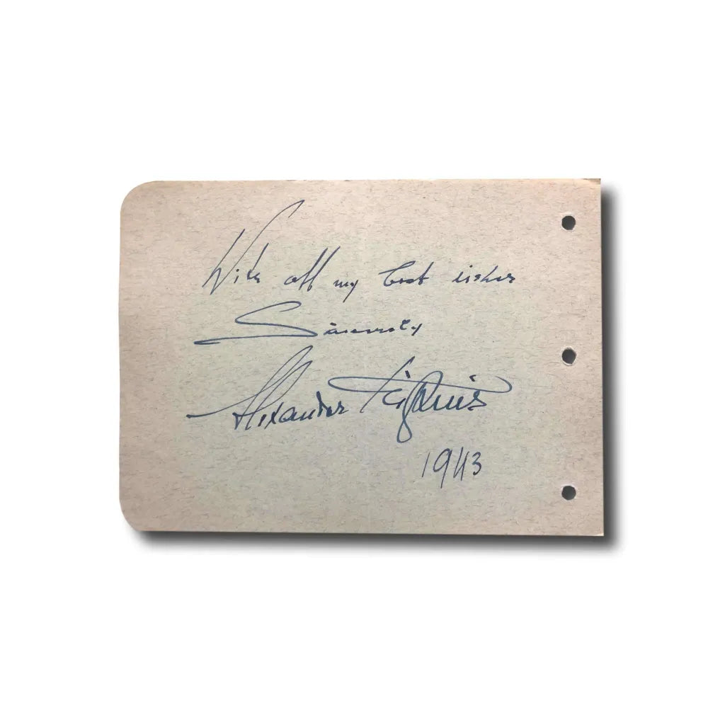 Alexander Kipnis Hand Signed Album Page Cut JSA COA Autograph Actor Singer