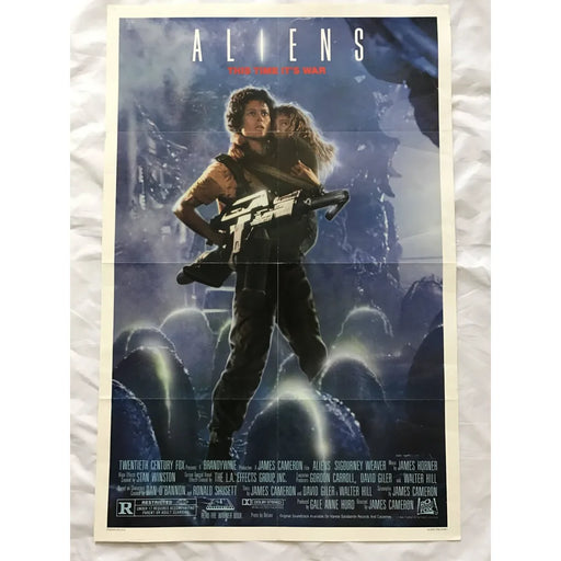 Aliens 1986 Original Movie Poster First Issue 27X41 Weaver Biehn