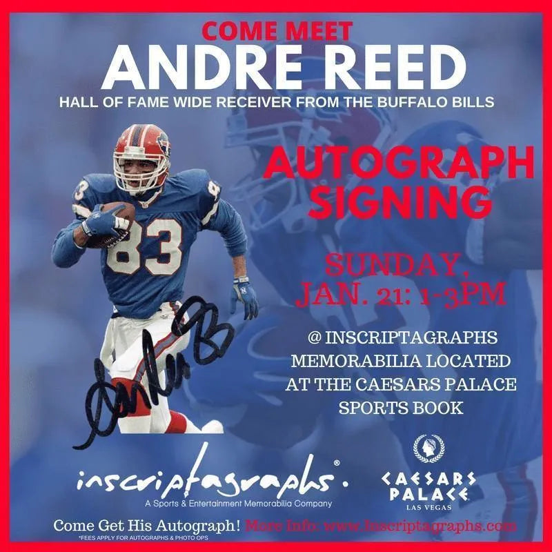 Andre Reed Autographed Buffalo Red Custom Football Jersey, 56% OFF