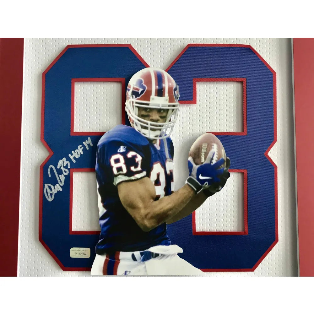 Andre Reed Autographed & Framed White Bills Jersey Auto JSA COA D2-S