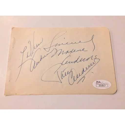 Andrews Sisters Signed Album Page JSA COA Loa Cut Autograph Maxene Patty Laverne