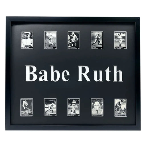 Babe Ruth Framed 10 Baseball Card Collage Lot New York Yankees NY