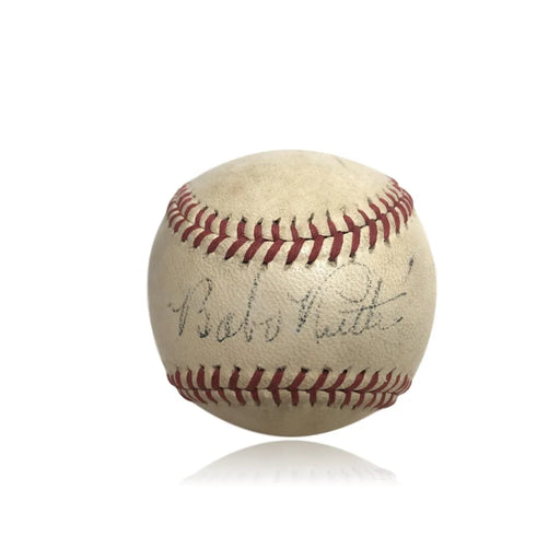 Babe Ruth Single Signed 1946 Baseball Sweet Spot Autograph JSA COA NY Yankees