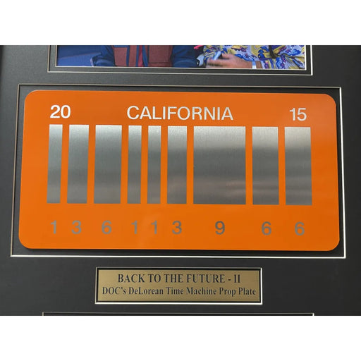 Back To The Future 2 DeLorean Time Machine 2015 Movie Car License Plate Framed