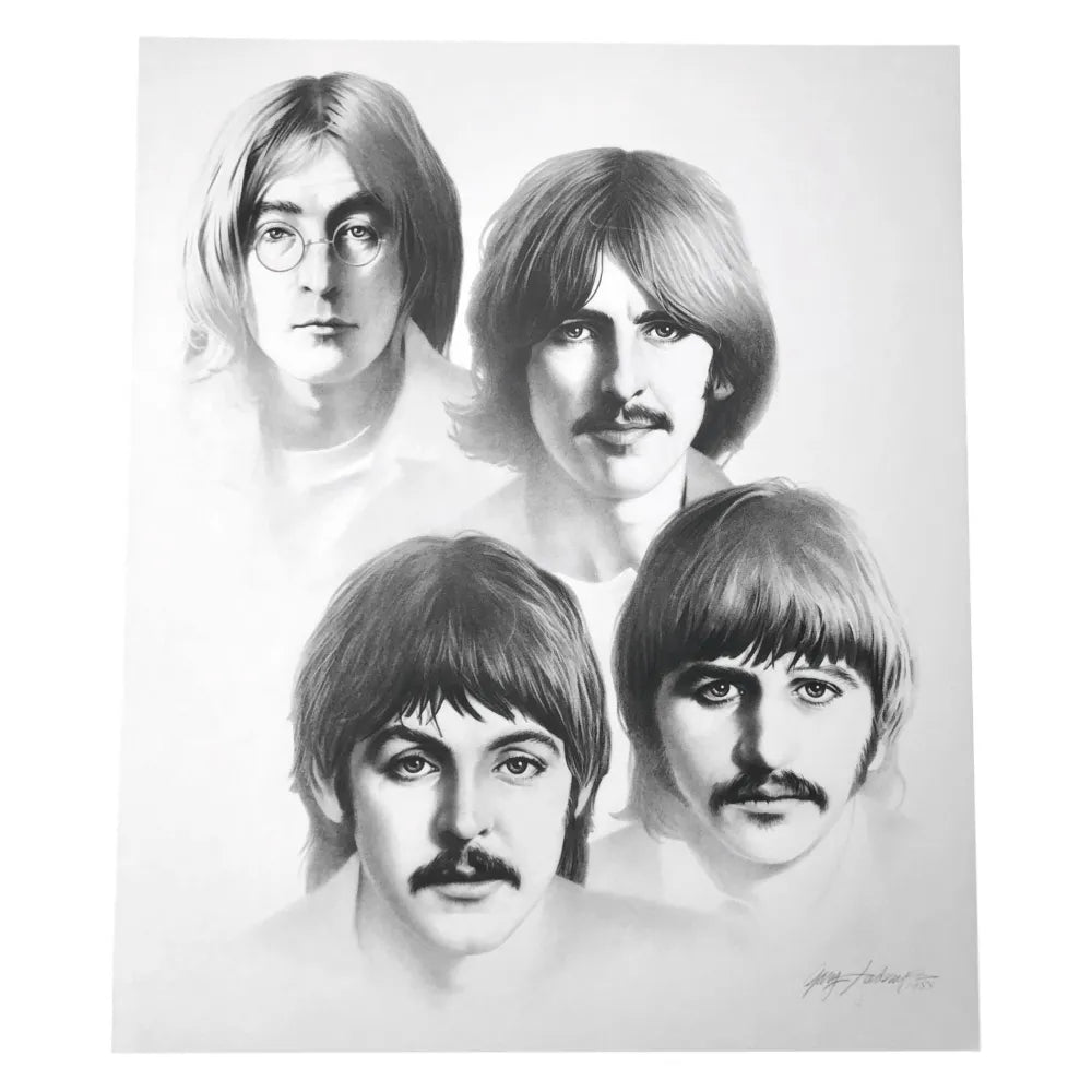 Beatles 20X24 Lithograph By Artist Gary Saderup Signed Poster Photo Paul John