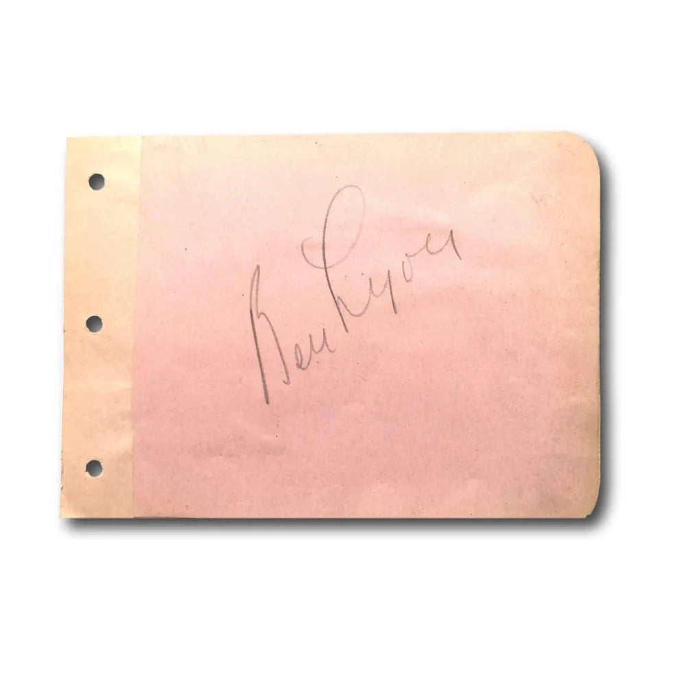 Ben Lyon Hand Signed Album Page Cut JSA COA Autograph Hells Angels Actor