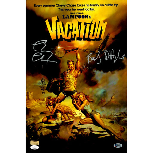 Beverly D’Angelo & Chevy Chase Dual Signed Vacation Movie 12x18 Poster JSA COA