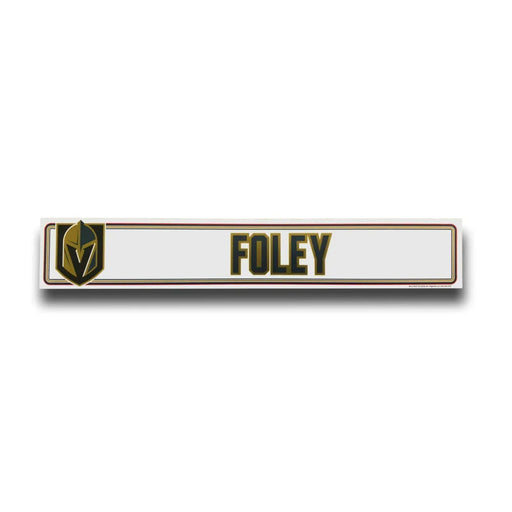 Bill Foley 2017-2019 Authentic Locker Room Nameplate Vegas Golden Knights Owner