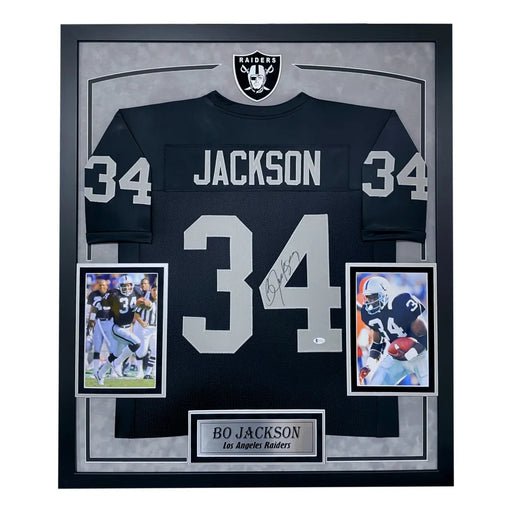 Bo Jackson Autographed Los Angeles Raiders Jersey Framed BAS Signed Las Vegas