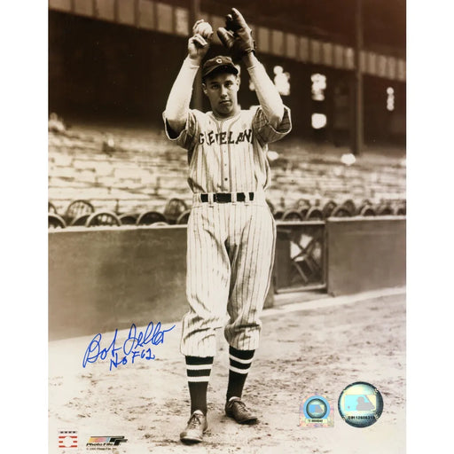 Bob Feller Signed Inscribed HOF 62 8x10 Photo Indians MLB COA Autograph