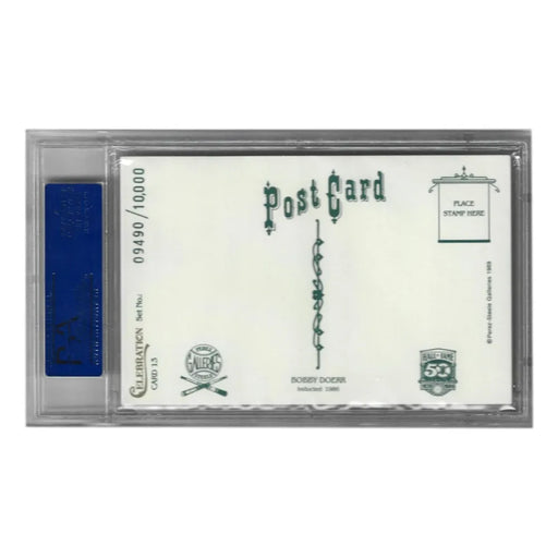 Bobby Doerr Signed 1989 Perez Steele #13 Post Card PSA COA Boston Red Sox
