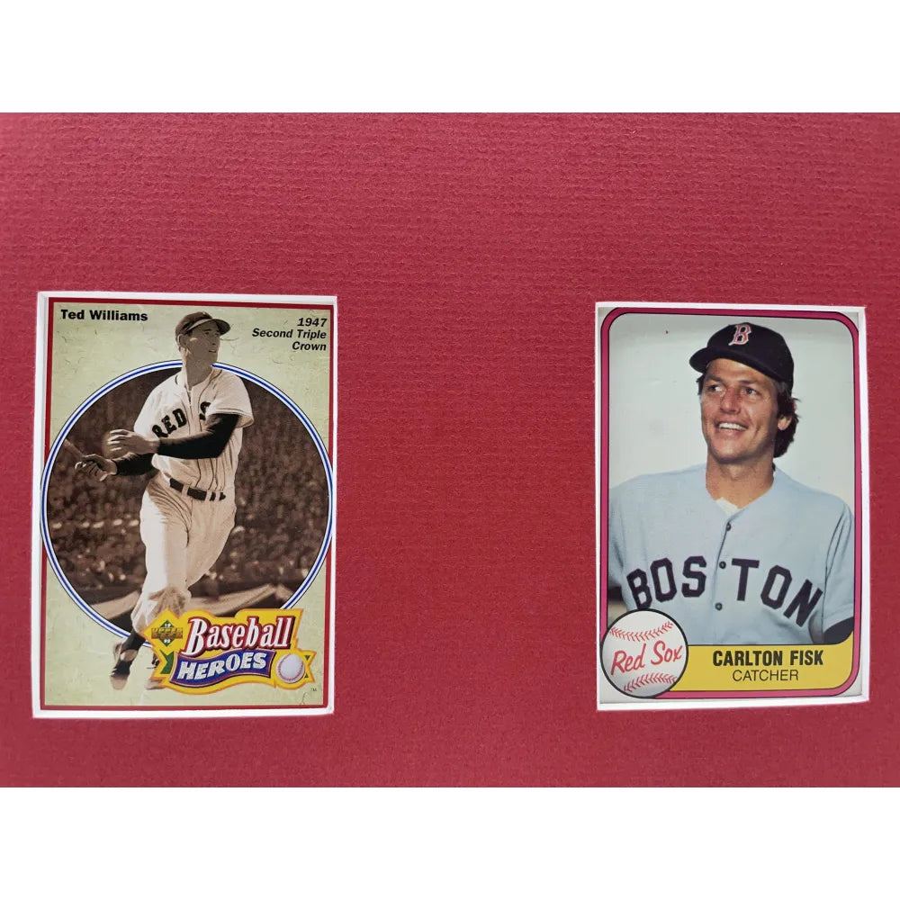 Boston Red Sox Legends Framed 10 Baseball Card Collage Lot