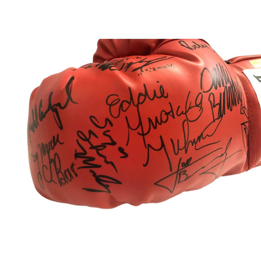 Boxing Legends Multi Signed Glove JSA COA Mosley Vargas Carbajal Mercer Jack +7