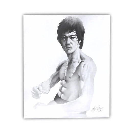 Bruce Lee 20X24 Lithograph By Artist Gary Saderup Signed Poster Photo Kung Fu