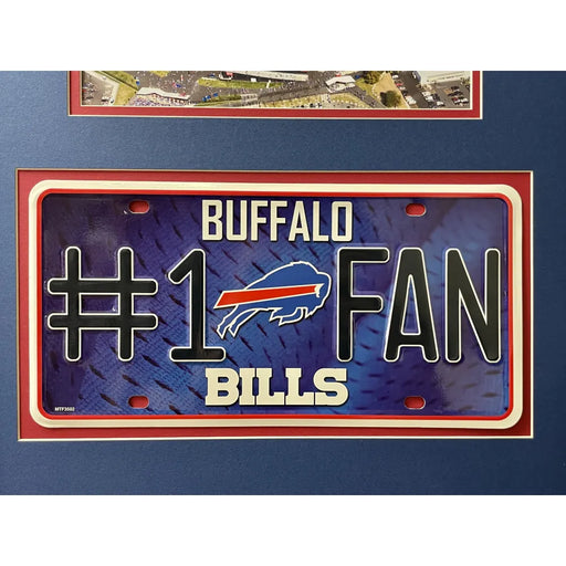 Buffalo Bills Fan License Plate Framed Collage Memorabilia Josh Allen Jim Kelly