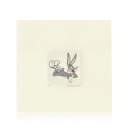 Bugs Bunny Etching Artwork Sowa & Reiser #D/500 Looney Tunes Hand Painted Laying
