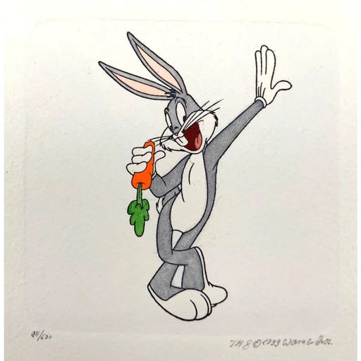 Bugs Bunny Etching Artwork Sowa & Reiser #D/500 Looney Tunes Hand Painted