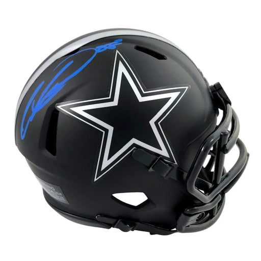 CeeDee Lamb Signed Dallas Cowboys Eclipse Speed Black Mini Helmet Autograph