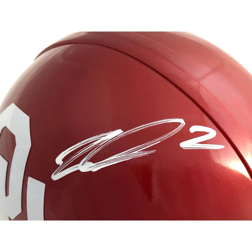 CeeDee Lamb Signed Oklahoma Sooners Red Mini Helmet JSA Autograph Dallas Cowboys