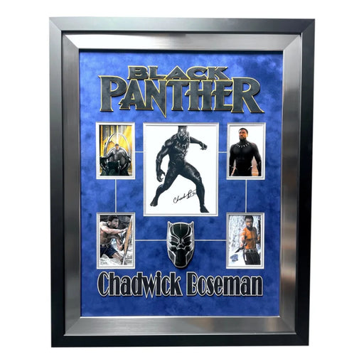 Chadwick Boseman Autographed Black Panther 8x10 Photo Framed JSA COA Signed 42