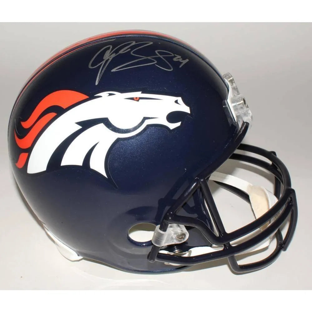 Champ Bailey Signed Denver Broncos Full Size Helmet Autograph COA JSA