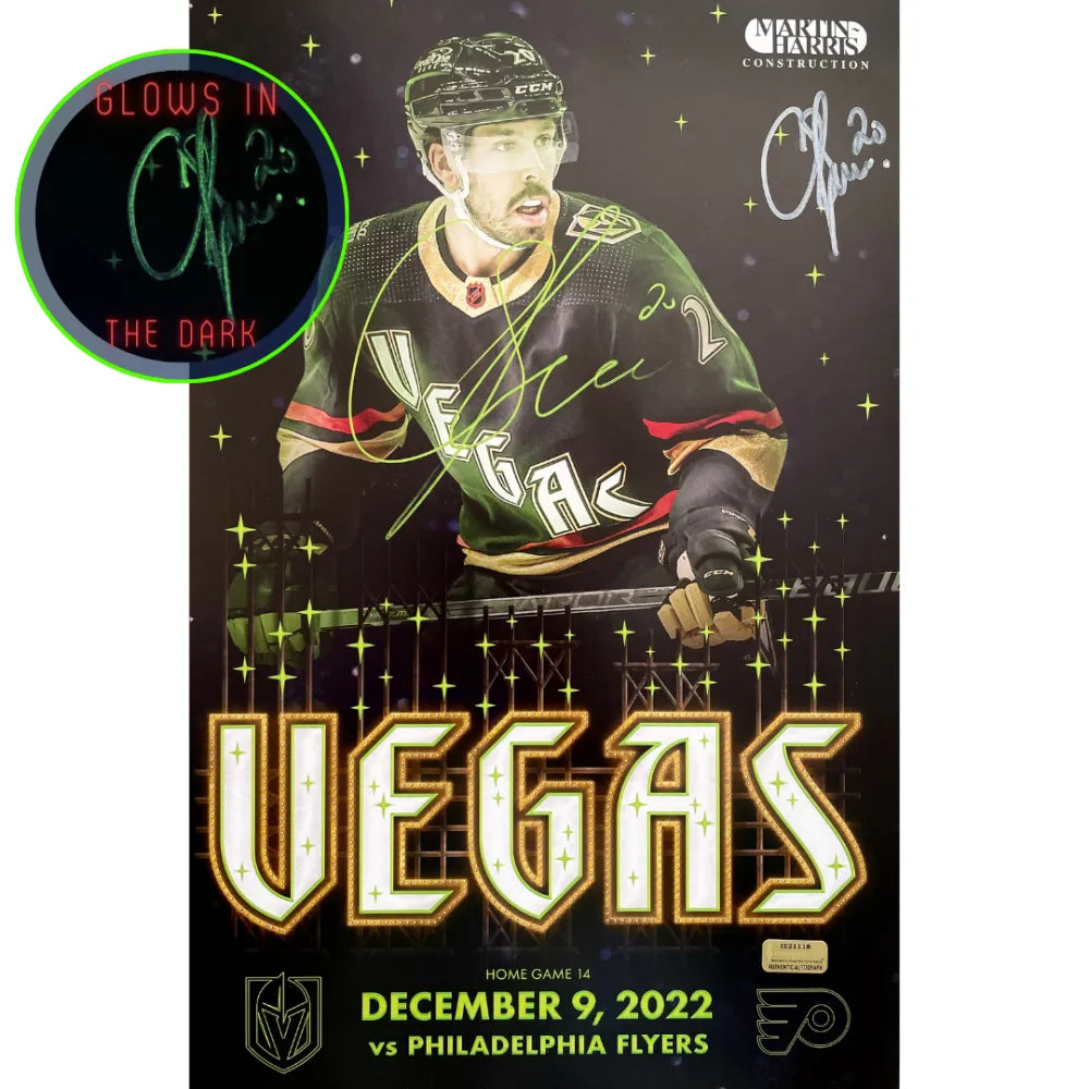 Vegas Hockey Retro Glow in the Dark Autographed Memorabilia -  Inscriptagraphs - Inscriptagraphs Memorabilia