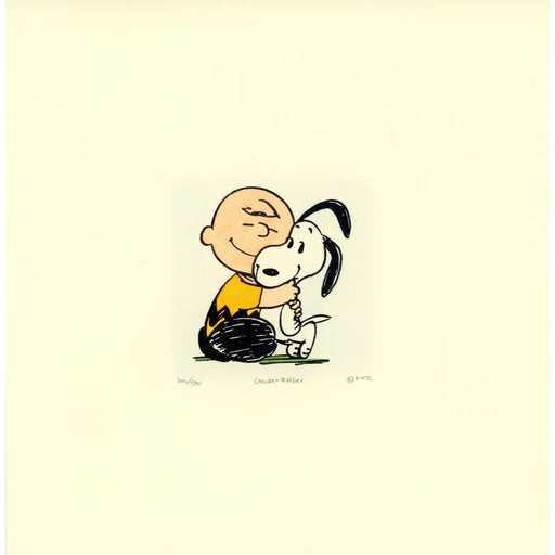 Charlie Brown & Snoopy Peanuts Sowa Reiser #D/500 Hand Painted Cartoon Etching