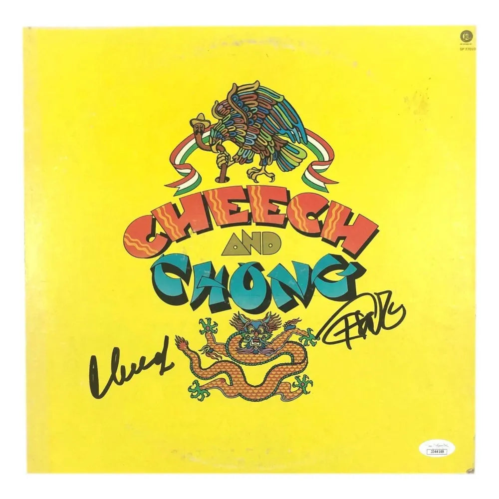 Cheech And Chong Hand Signed LP Album Marin Tommy Comedy Duo JSA