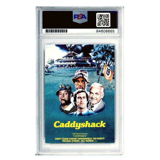 Chevy Chase Autographed Caddyshack Trading Card PSA Encapsulated Ty Webb Signed