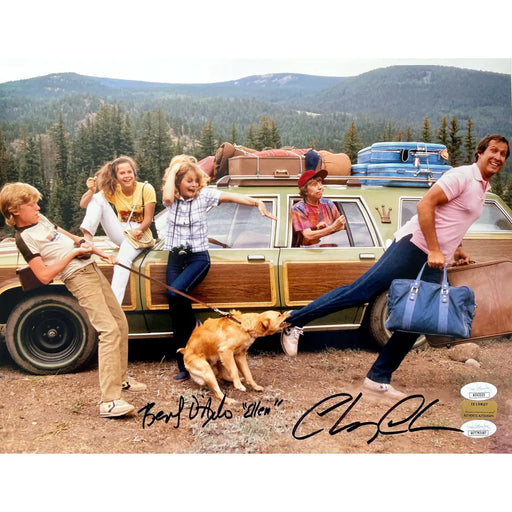 Chevy Chase / Beverly D’Angelo Autographed Vacation Car Cast 11x14 Photo JSA