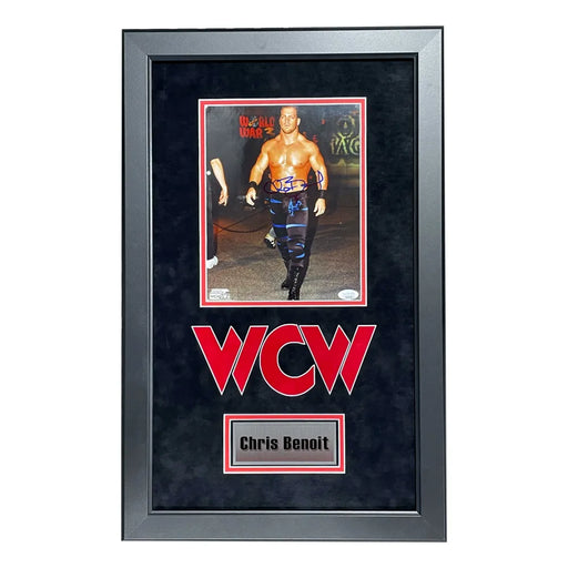 Chris Benoit Autographed 8x10 Photo Collage Framed JSA COA Signed WCW WWE WWF