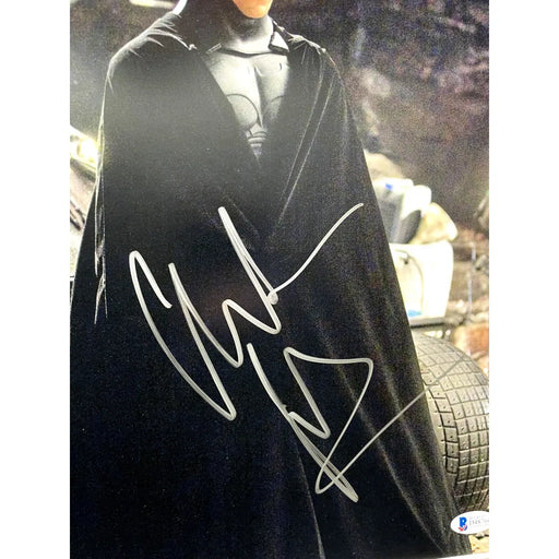 Christian Bale Hand Signed Batman 11x14 Photo Framed BAS COA Dark Knight Begins
