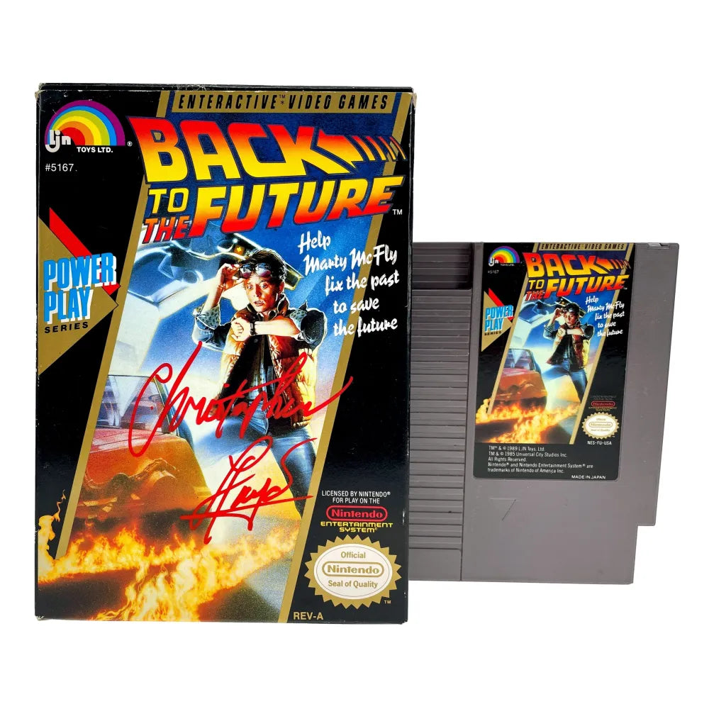 Christopher Lloyd Autographed Back to Future Nintendo NES Video Game Box JSA COA
