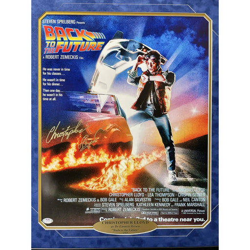 Christopher Lloyd Signed 16x20 Photo Framed Back to the Future Poster PSA/DNA