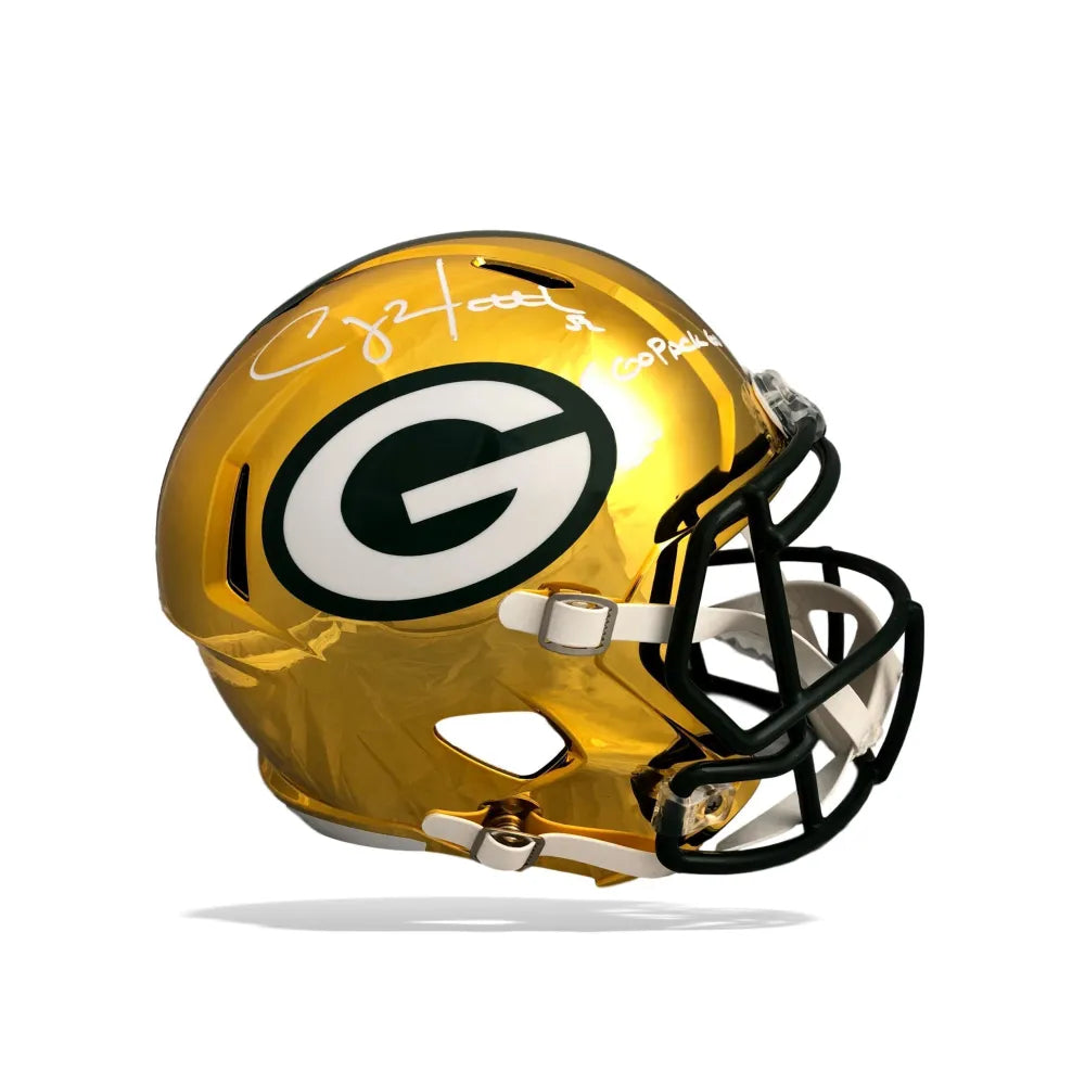 Clay Matthews Signed & Inscribed Green Bay Packers Chrome FS Helmet JSA COA Auto
