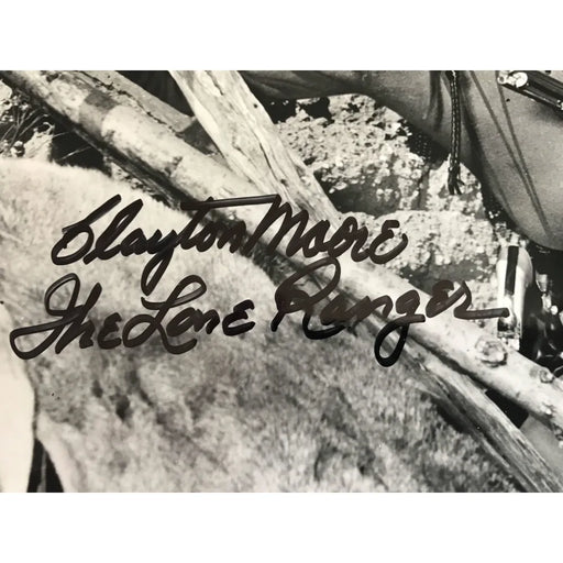 Clayton Moore Signed 8X10 JSA COA Photo Autograph Inscribed The Lone Ranger