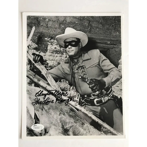 Clayton Moore Signed 8X10 JSA COA Photo Autograph Inscribed The Lone Ranger