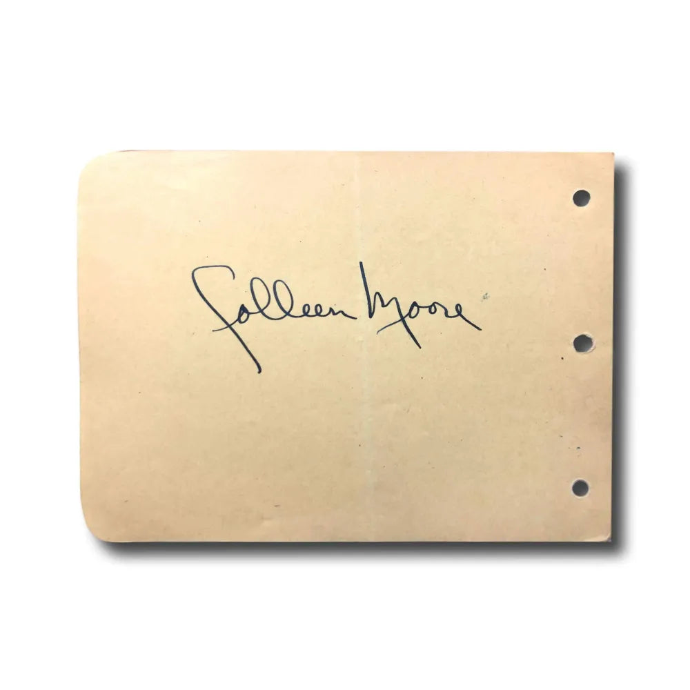 Colleen Moore Hand Signed Album Page Cut JSA COA Autograph Flaming Youth Actress