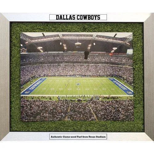Cowboys Texas Stadium Authentic Game Used Turf Framed 20X24 Photo COA Dallas