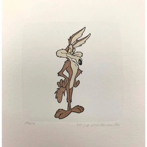 Coyote Etching Artwork Sowa & Reiser #D/500 Looney Tunes Hand Painted